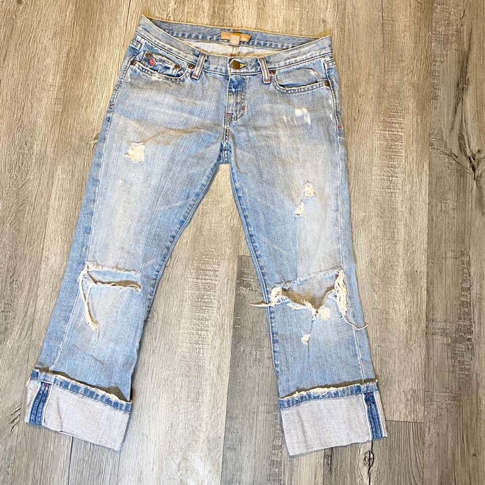 Abercrombie & Fitch Cuffed Light Wash Jeans
